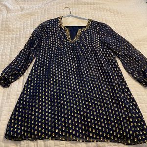 LILLY PULITZER navy long sleeve dress